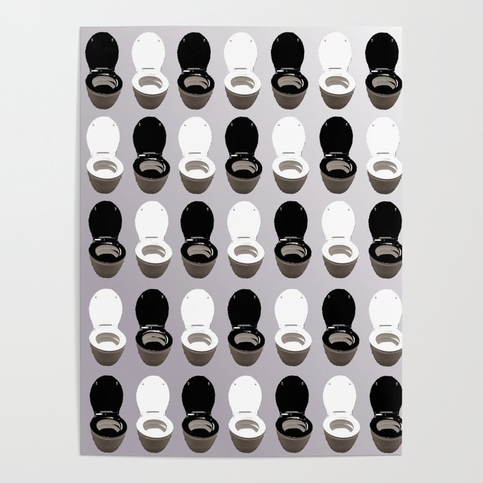 Repeating-pattern-toilet-photo-black-and-white-pop-art-posters