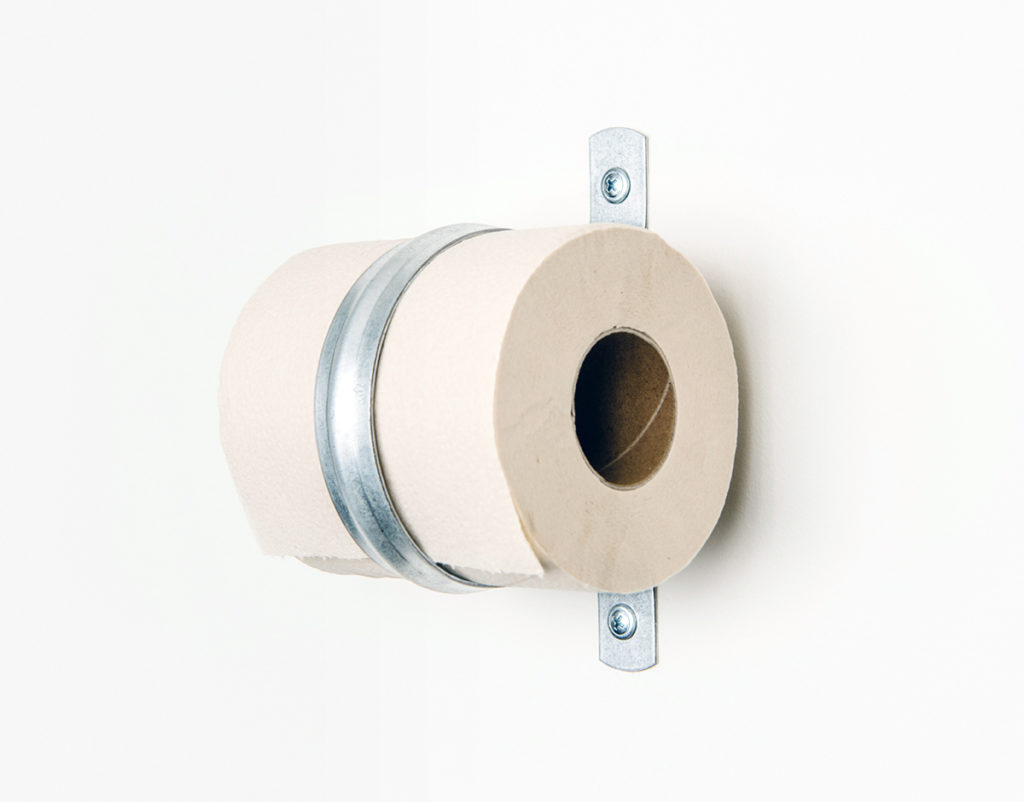 Daniel Eatock's toilet paper holder