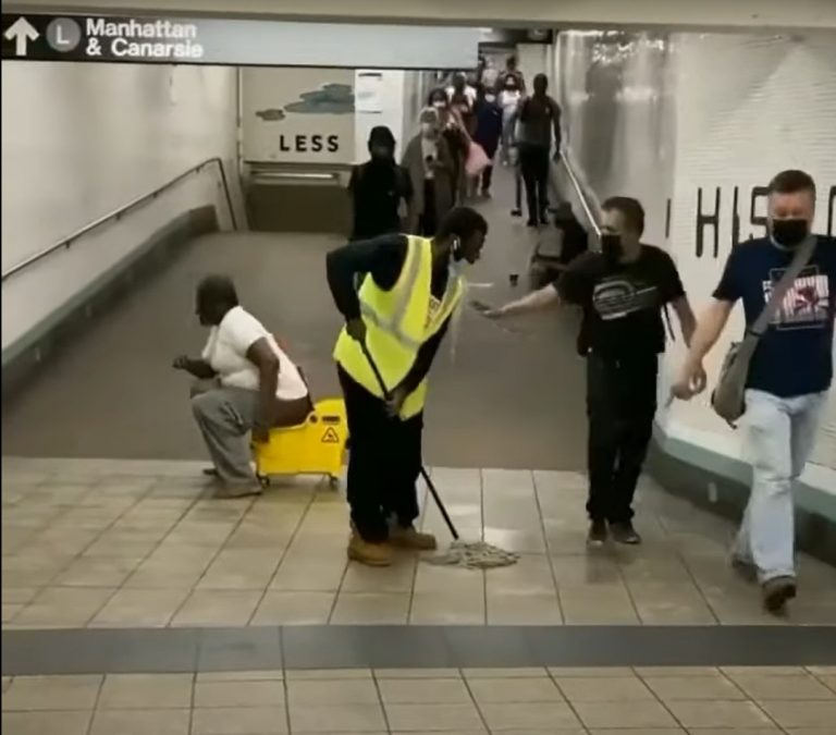 man poops in a bucket