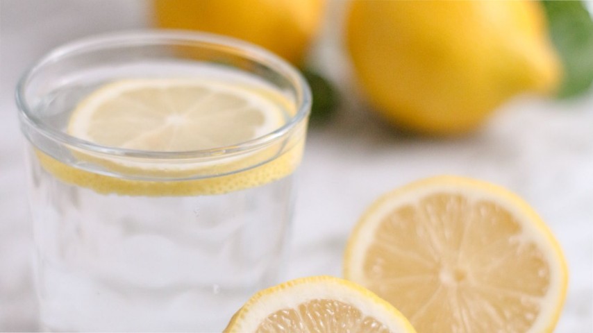 water and lemon