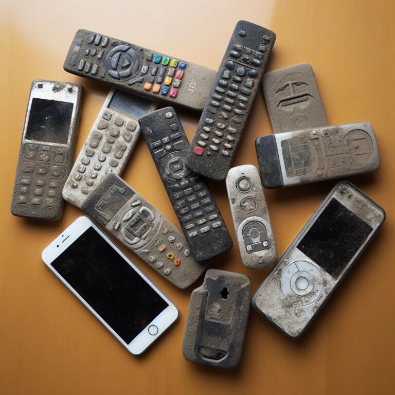 dirty remote controls and smartphones