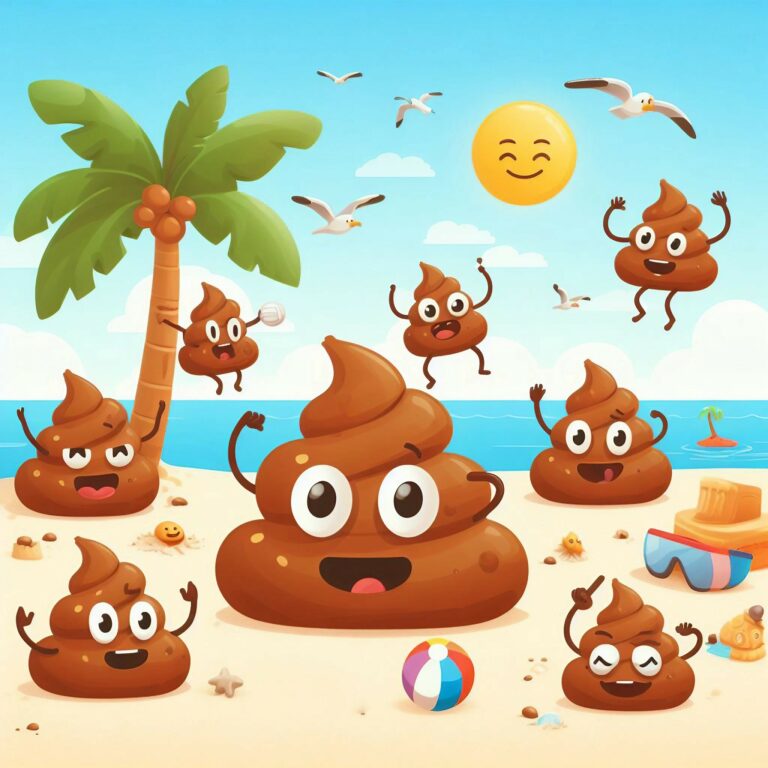 poop on the beach