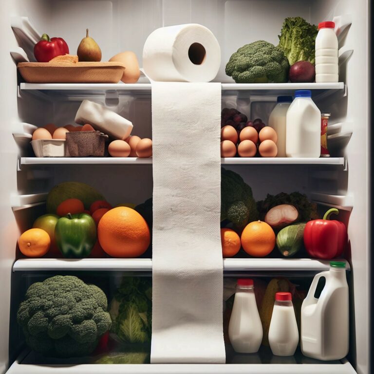 toilet paper in the fridge