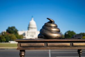 Poop statue near US Capitol