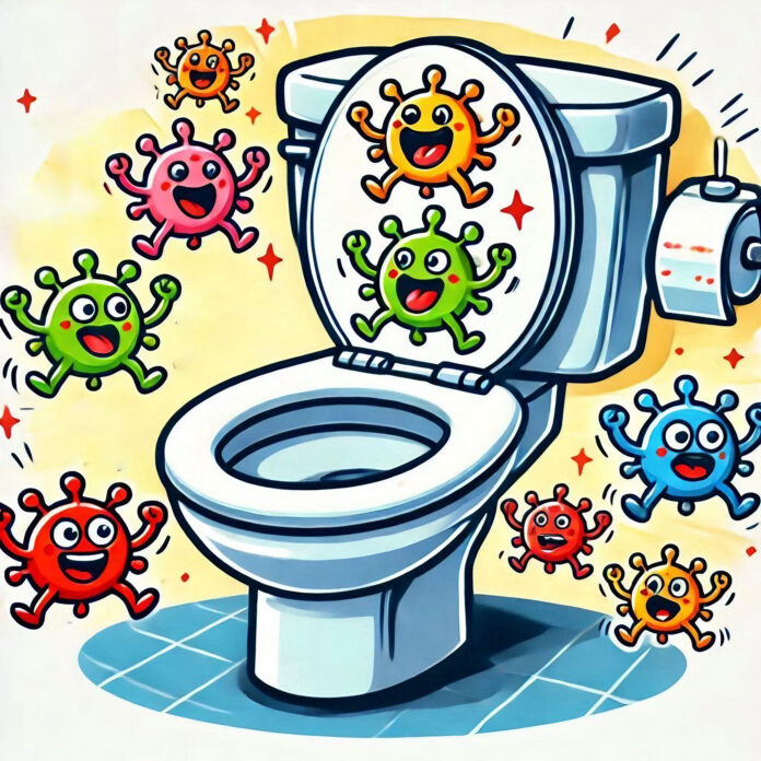 germs on toilet seat