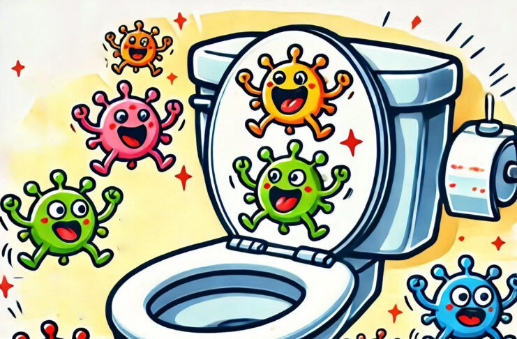 germs on toilet seat