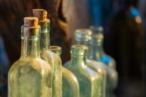 Handmade bottle full of 200-Year-old human pee